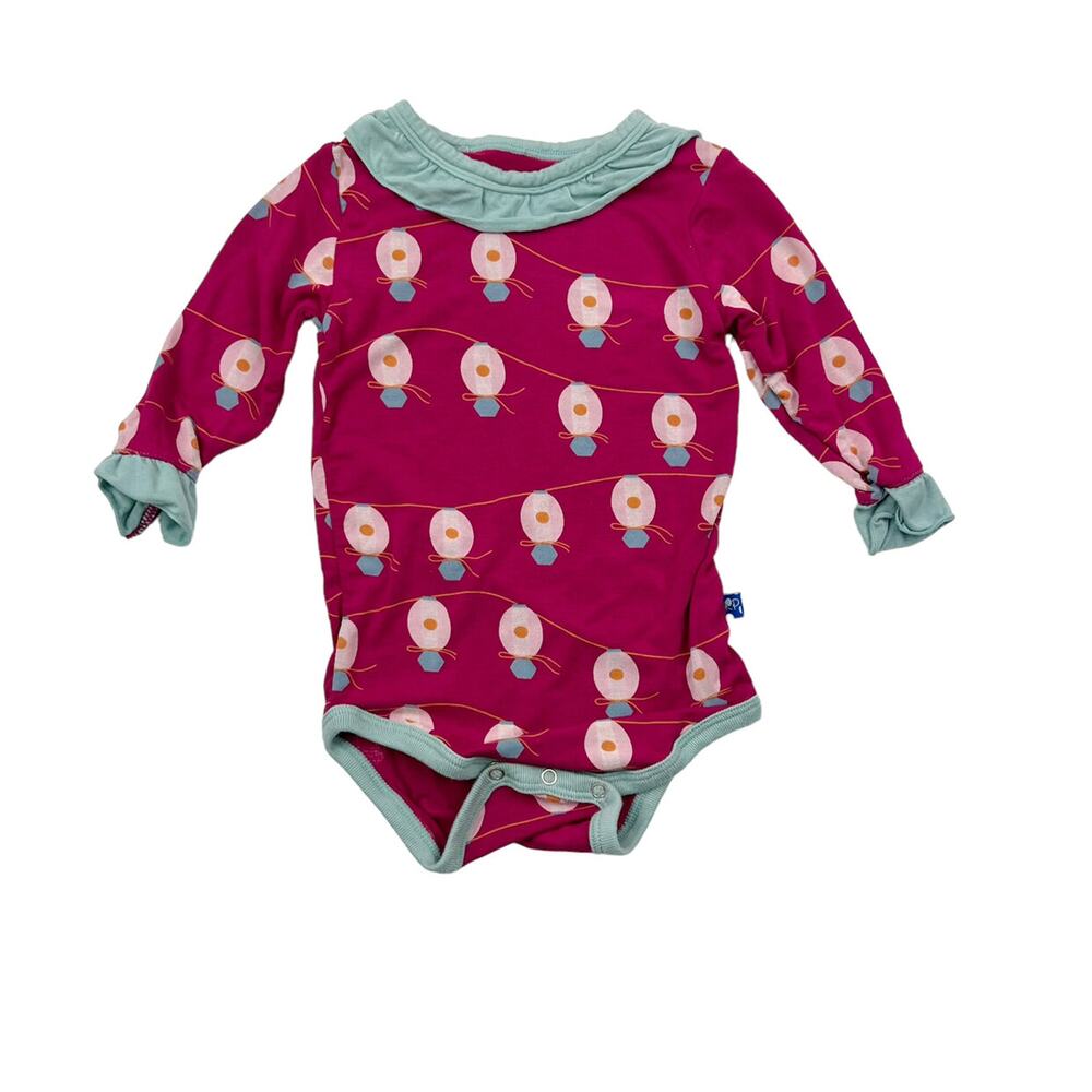 Kickee Pants Dragonfruit Lantern Festival Ruffle Bodysuit